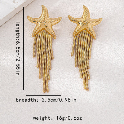 Aretes Estrellas de Mar con Borlas - Estilo Playero Bohemio - Image 6
