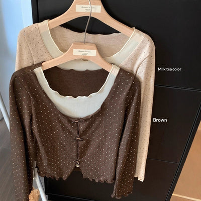 Blusa Corta Ajustada de Diseño Otoñal para Mujer - Image 4