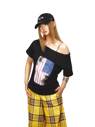 Camiseta Estampada con Bandera para Mujer - Image 3
