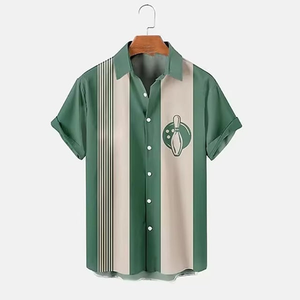 Camisa Bowling Hombre Impresión Digital 3D