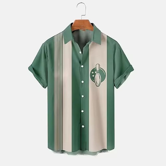 Camisa Bowling Hombre Impresión Digital 3D