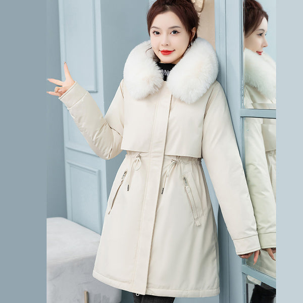 Abrigo de Algodón Holgado para Mujer con Forro Polar y Cintura Ajustable - Image 5