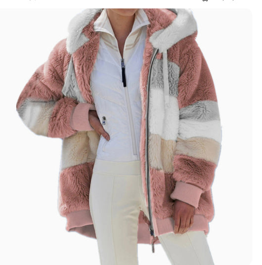 Chaqueta Hoodie Suave Oversize Multicolor para Mujer - Image 23