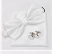 Conjunto Elegante de Corbatín y Pañuelo Cuadrado Estilo Británico a Cuadros para Caballero - Image 4