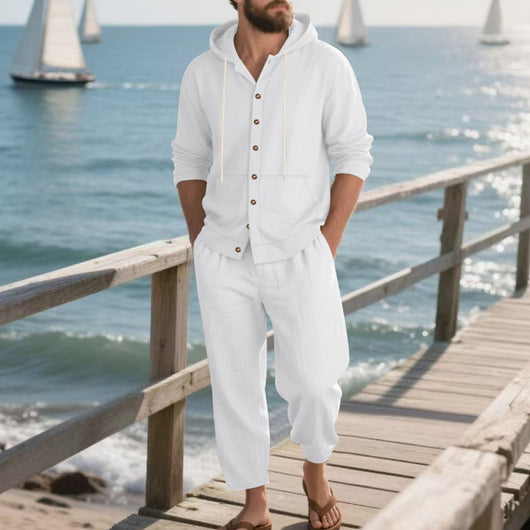 Conjunto Casual de Sudadera con Capucha y Pantalón para Hombre - Image 13