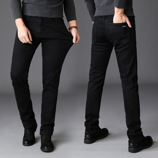 Pantalones Jeans Slim Straight Negro para Hombre - Image 15