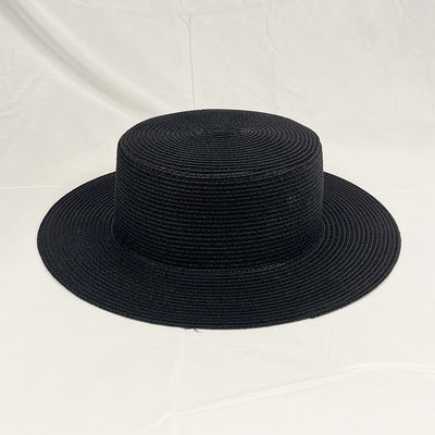 Sombrero de Paja Plano para Mujer con Protección Solar - Image 4