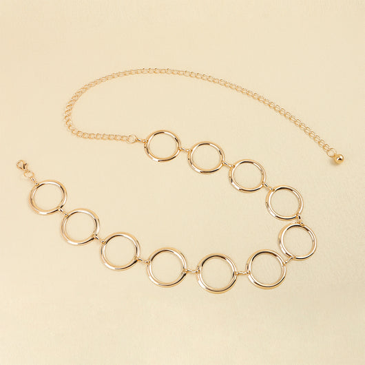 Cinturón de Cadena Metálica Hueca para Mujer - Accesorio Decorativo Elegante - Image 20