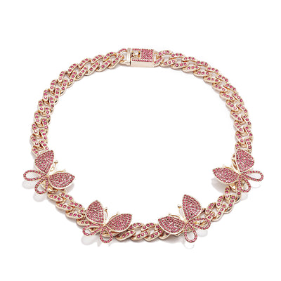 Collar Mariposa Grande con Cierre Cubano Hip Hop Punk para Mujer - Image 19