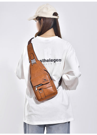 Bolsa de Pecho Retro para Hombre - Gran Capacidad Impermeable - Image 16