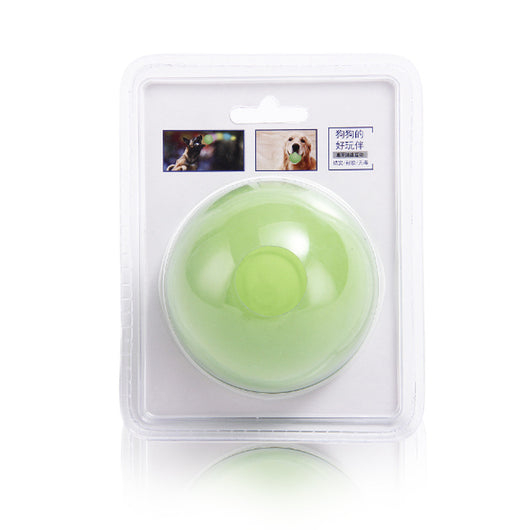 Red rubber elastic solid ball dog toy in clear blister packaging with images of dogs playing. - Image 8