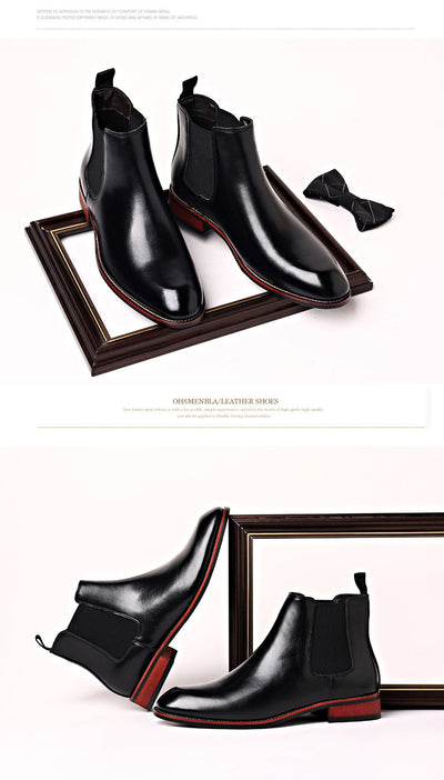 Botas Chelsea para Hombre Otoño Respirables Punta Afilada - Image 10