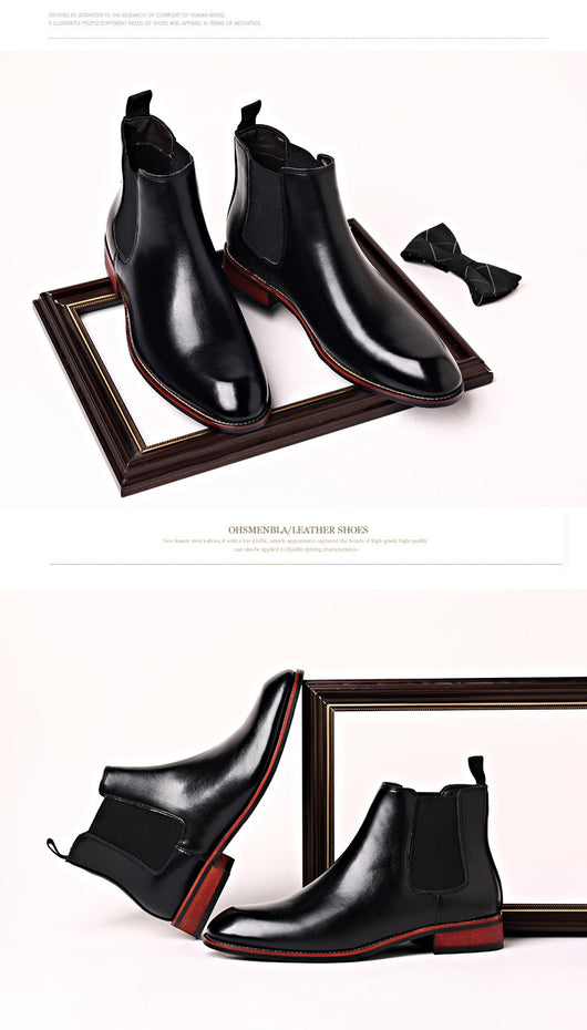 Botas Chelsea para Hombre Otoño Respirables Punta Afilada - Image 10