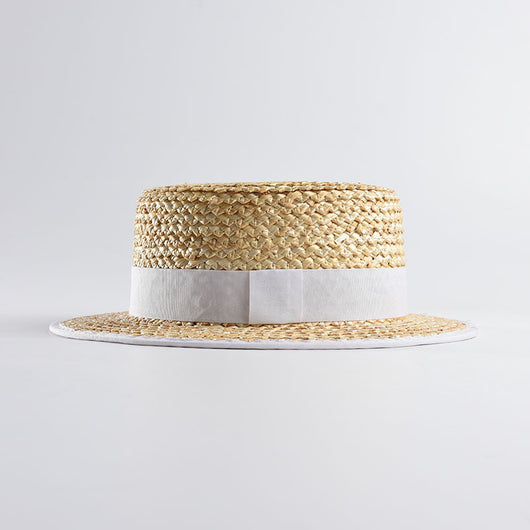Sombrero de Paja Plano para Mujer - Accesorio Playa y Vacaciones - Image 5