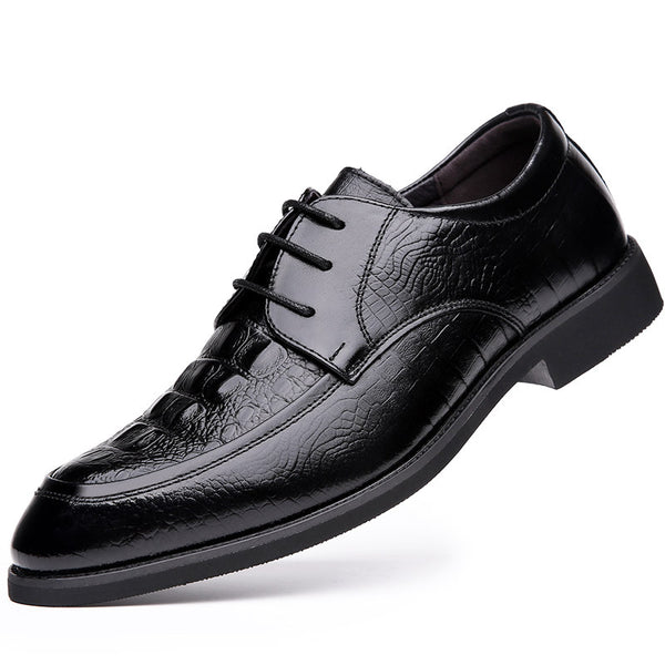 Zapatos de Cuero Cowhide Estilo Coreano Talla 36 - Punta Aguda Transpirables para Hombre - Image 6