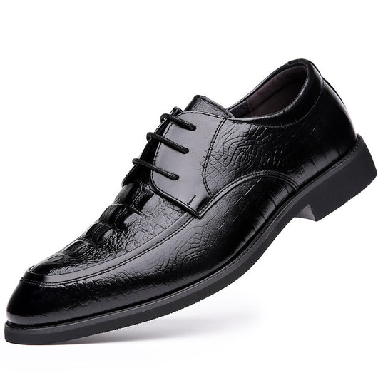 Zapatos de Cuero Cowhide Estilo Coreano Talla 36 - Punta Aguda Transpirables para Hombre - Image 6