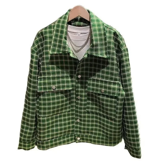 Camisa Cuadros Estilo Coreano Manga Larga Casual - Image 8