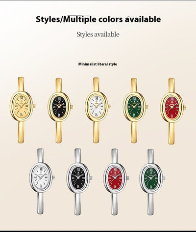 Reloj de Cuarzo Ovalado Retro Multifuncional para Mujer - Image 25