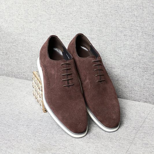 Traje Ejecutivo Británico Completo con Zapatos de Cuero Premium