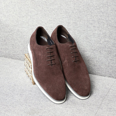 Traje Ejecutivo Británico Completo con Zapatos de Cuero Premium
