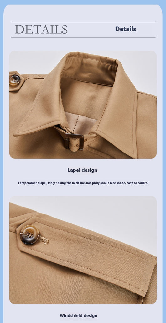 Abrigo Trench Largo para Mujer con Cuello Alzado y Doble Botonadura Ajustable - Image 16