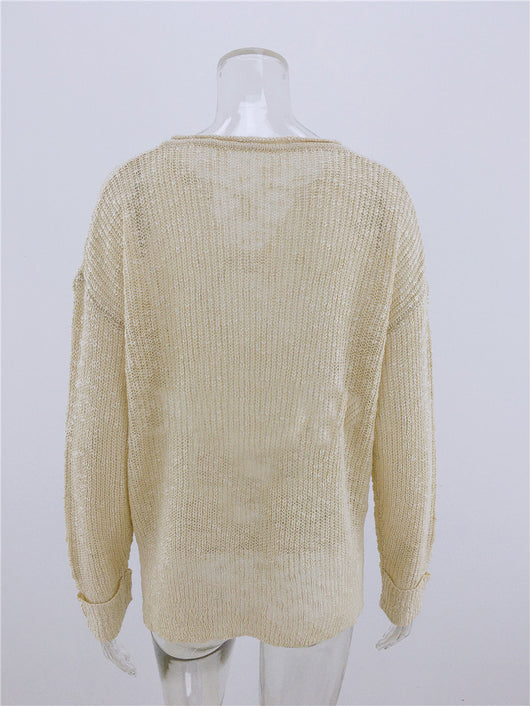 Suéter Holgado de Acrílico para Otoño e Invierno - Image 21
