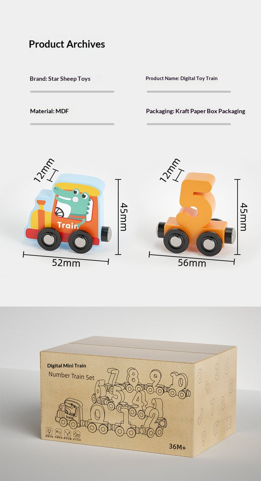 Tren Magnético de Madera con Números - Juguete Educativo para Coordinación y Desarrollo Infantil - Image 17