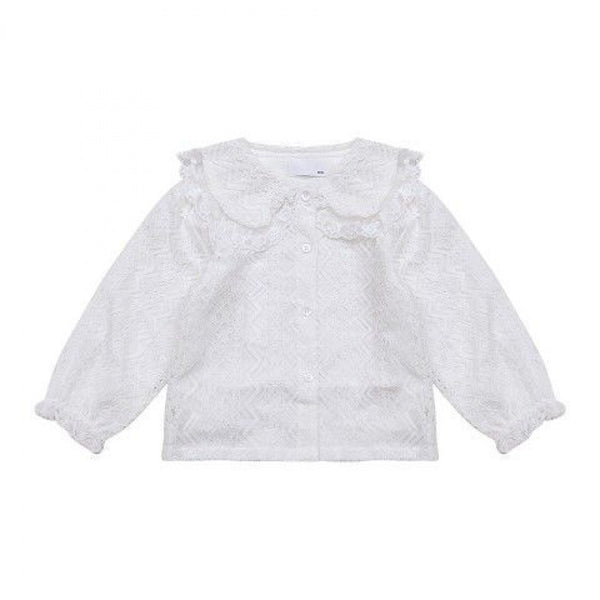 Conjunto Infantil: Overol Denim con Blusa de Encaje - Image 6