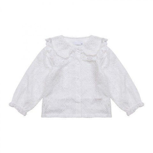 Conjunto Infantil: Overol Denim con Blusa de Encaje - Image 6