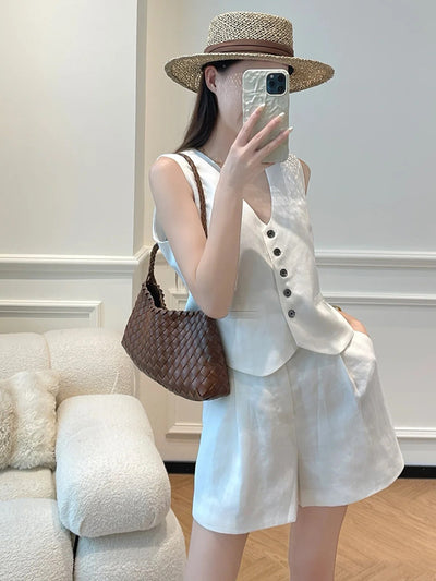 Bolso Tejido de Cuero Auténtico para Mujer - Bandolera Minimalista - Image 13