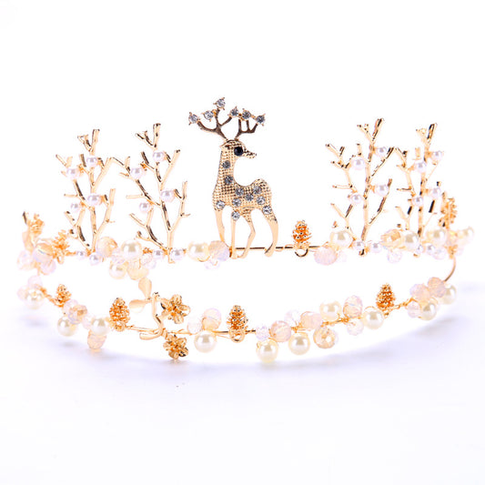 Corona de Venado Dorada - Accesorios de Boda con Motivo Animal - Image 2