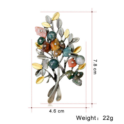 Broche Navideño Árbol de Piedras de Colores - Image 6