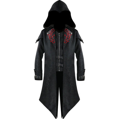 Abrigo Medieval Patchwork Retro para Hombre - Estilo Vintage Halloween - Image 7