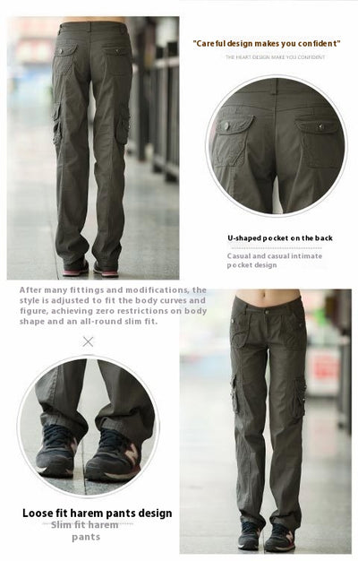 Pantalones Cargo Mujer Holgados Efecto Adelgazante con Múltiples Bolsillos - Image 12