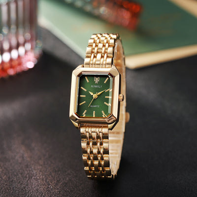 Reloj Cuadrado Elegante para Mujer con Pulsera Corazón - Image 14