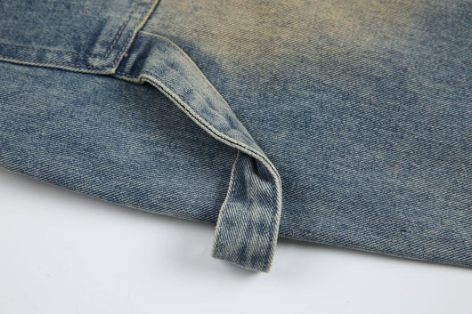 Pantalones Cargo Denim Vintage Lavado Retro Unisex - Image 20