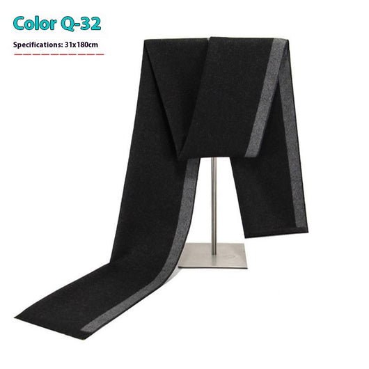 Bufanda Ejecutiva de Cachemira Rayada para Hombre Invierno - Image 37