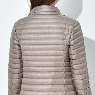 Abrigo Acolchado Mujer Otoño Invierno - Chaqueta Ligera Cuello Alto Ajustada Talla Grande - Image 4