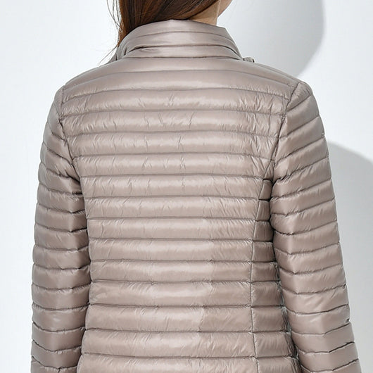 Abrigo Acolchado Mujer Otoño Invierno - Chaqueta Ligera Cuello Alto Ajustada Talla Grande - Image 4