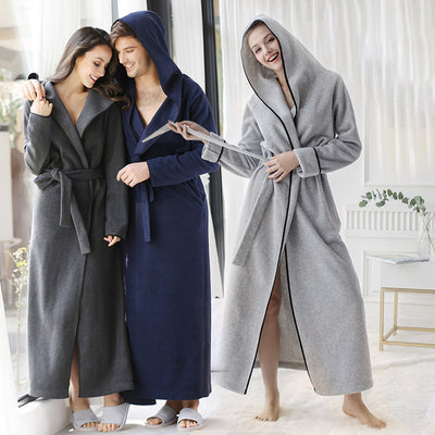 Bata Larga con Capucha para Hombre y Mujer - Ropa de Casa Cómoda