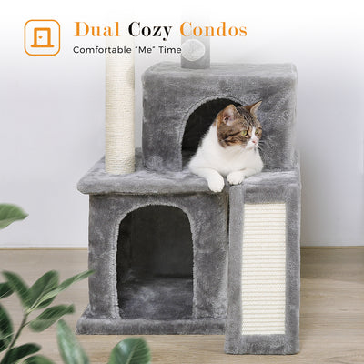Torre de Lujo para Gatos con Doble Condominio y Percha Espaciosa - Image 18