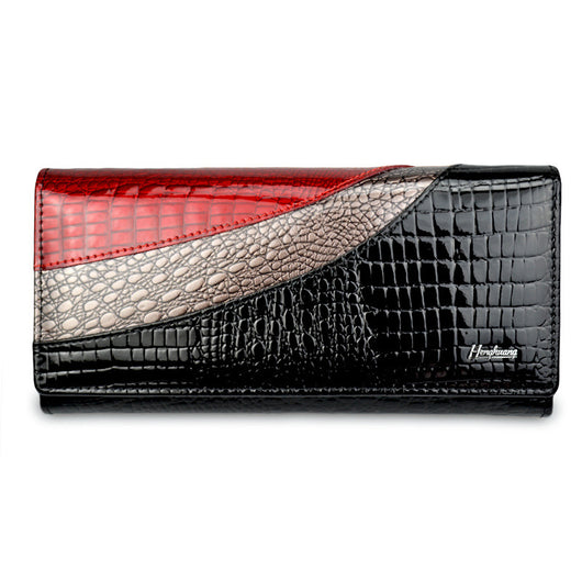 Cartera de Cuero de Vaca con Botones Magnéticos para Mujer - Image 8