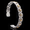 S925 Plateado Natural Topaz Bracelet adjustable