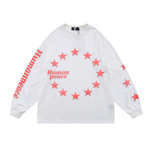 Playera Manga Larga Estrellas Estampado Espuma para Hombre - Image 4