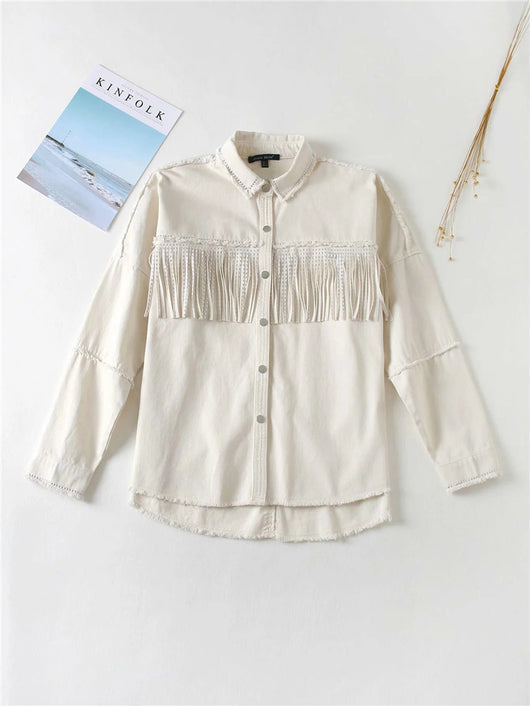 Chaqueta con Diseño de Borlas para Mujer - Image 5