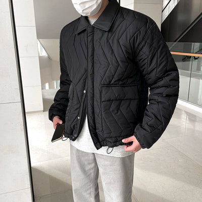 Chaqueta Polo de Algodón para Hombre Estilo Coreano Invierno - Image 5