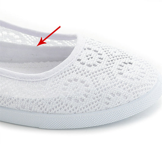Zapatos Planos Blancos Cómodos Transpirables para Mujer - Image 4