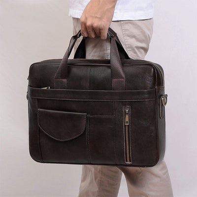 Bolso de Cuero Genuino para Hombre - Diseño Casual y Versátil - Image 3