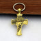 Christian Crown Of Thorns Vintage Cross Necklace Pendant Vintage Dorado Circle