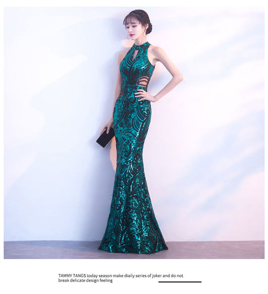 Vestido Largo Elegante Cola de Pez para Eventos y Cócteles - Image 11